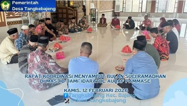 Rapat Koordinasi Menyambut Bulan Suci Ramadhan di Masjid Idaratul Auqaf Pammase