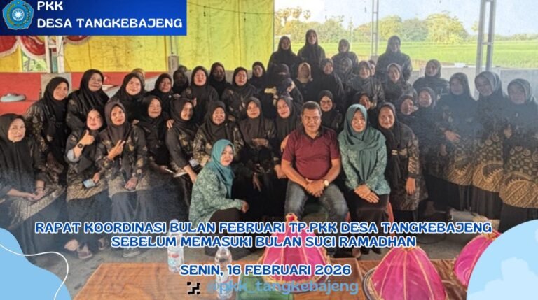 Rapat Koordinasi bulan Februari TP.PKK Desa Tangkebajeng
